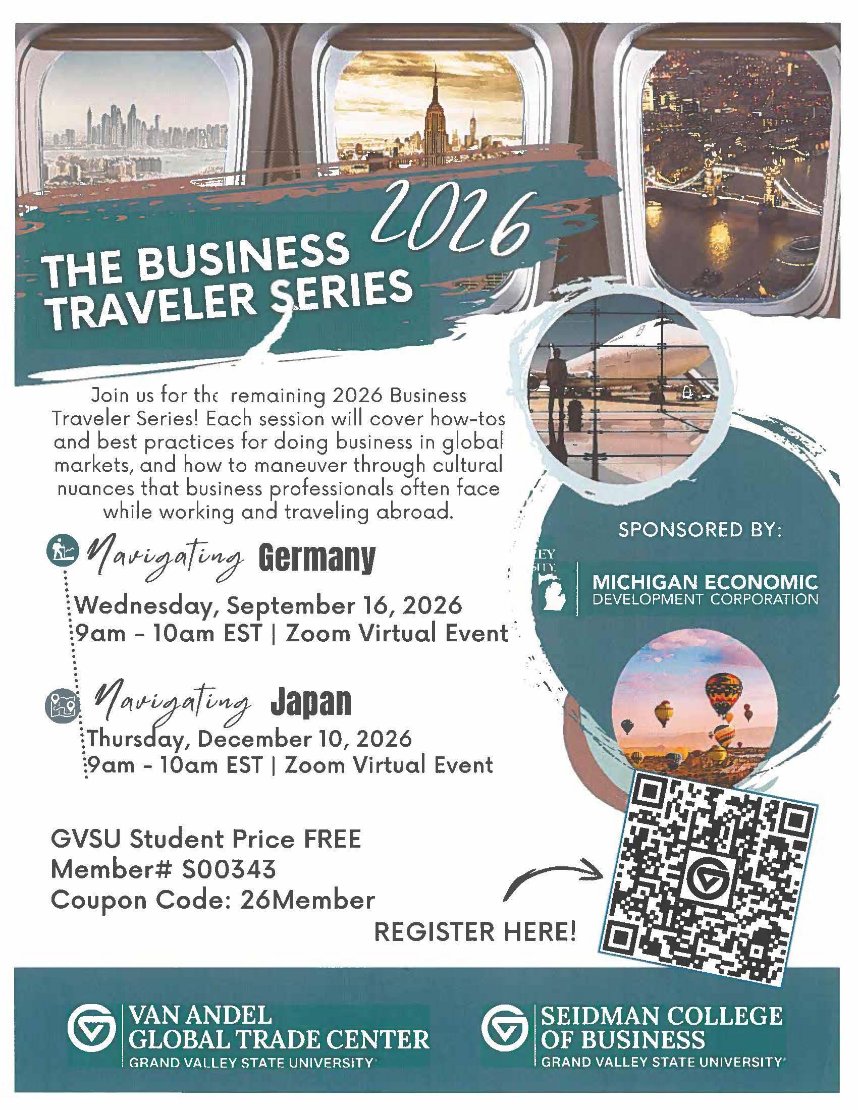Flyer for Business Abroad from Van Andel Global Trade Institute